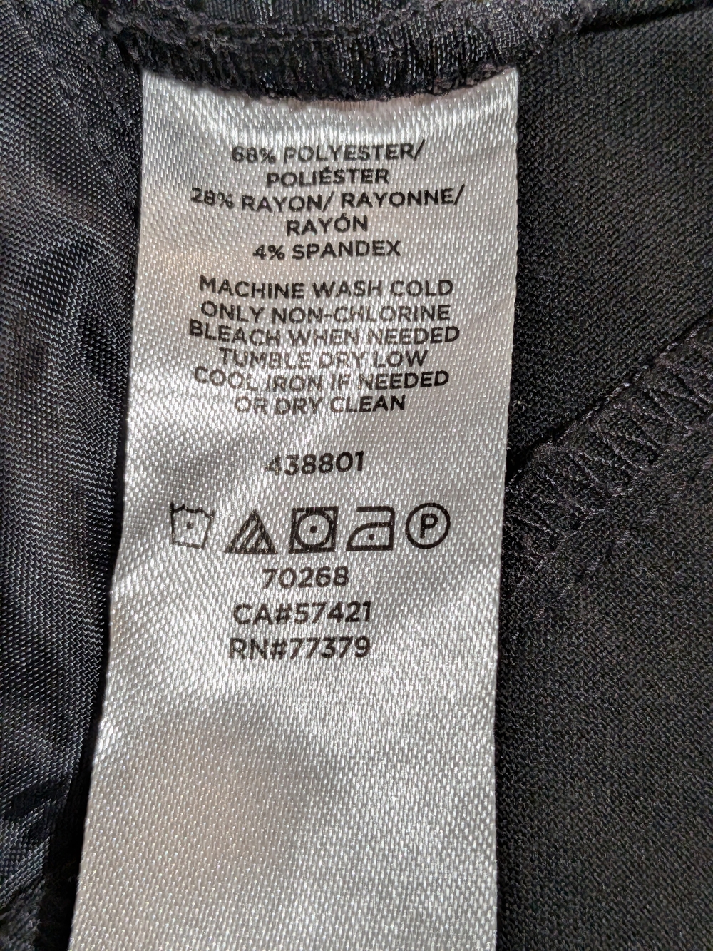 Black Straight Leg Dress Pants Work Career Office Trousers - Picture 7 of 10